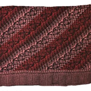 Serendipity Maui Sarong Wrap 66" x 44" Pink Black Tribal Floral Tropical Beach